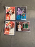 4 Count Lot of BASKETBALL ROOKIE RELIC CARDS - HOT!