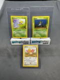 3 Count Lot of 1999 Pokemon JUNGLE Unlimited Cards from a BOOSTER BOX Break - PACK FRESH!