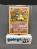 1999 Pokemon Base Set Unlimited #4 CHARIZARD Holofoil Rare Trading Card from Binder Collection