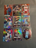 9 Card Lot of Mixed Sport REFRACTORS and PRIZMS Cards with Stars and Rookies