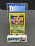 CGC Graded 1999 Pokemon Jungle 1st Edition #59 PARAS Trading Card - MINT 9