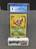 CGC Graded 2000 Pokemon Team Rocket 1st Edition #56 EKANS Trading Card - MINT 9