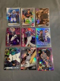 9 Card Lot of Mixed Sport REFRACTORS and PRIZMS Cards with Stars and Rookies