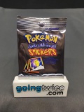 1999 Factory Sealed Pokemon Series 1 Nintendo Artobox 10 Count Sticker Booster Pack - RARE!