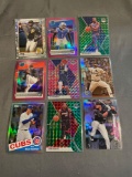 9 Card Lot of Mixed Sport REFRACTORS and PRIZMS Cards with Stars and Rookies