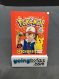 1999 Factory Sealed Pokemon TOPPS 6 Count VINTAGE Sticker Booster Pack - RARE!