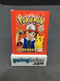 1999 Factory Sealed Pokemon TOPPS 6 Count VINTAGE Sticker Booster Pack - RARE!