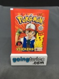 1999 Factory Sealed Pokemon TOPPS 6 Count VINTAGE Sticker Booster Pack - RARE!