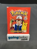 1999 Factory Sealed Pokemon TOPPS 6 Count VINTAGE Sticker Booster Pack - RARE!