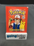 1999 Factory Sealed Pokemon TOPPS 6 Count VINTAGE Sticker Booster Pack - RARE!