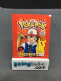 1999 Factory Sealed Pokemon TOPPS 6 Count VINTAGE Sticker Booster Pack - RARE!