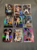 9 Card Lot of Mixed Sport REFRACTORS and PRIZMS Cards with Stars and Rookies