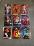 9 Card Lot of Mixed Sport REFRACTORS and PRIZMS Cards with Stars and Rookies