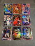 9 Card Lot of Mixed Sport REFRACTORS and PRIZMS Cards with Stars and Rookies