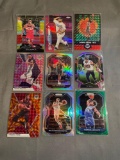 9 Card Lot of Mixed Sport REFRACTORS and PRIZMS Cards with Stars and Rookies