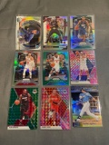 9 Card Lot of Mixed Sport REFRACTORS and PRIZMS Cards with Stars and Rookies