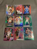 9 Card Lot of Mixed Sport REFRACTORS and PRIZMS Cards with Stars and Rookies