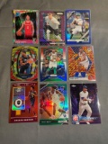 9 Card Lot of Mixed Sport REFRACTORS and PRIZMS Cards with Stars and Rookies