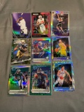 9 Card Lot of Mixed Sport REFRACTORS and PRIZMS Cards with Stars and Rookies