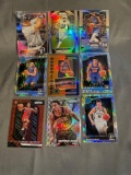 9 Card Lot of Mixed Sport REFRACTORS and PRIZMS Cards with Stars and Rookies