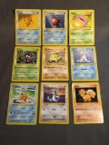 9 Card Lot of Vintage Base Set SHADOWLESS Pokemon from Childhood Collection
