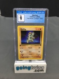 CGC Graded 2000 Pokemon Team Rocket 1st Edition #59 MACHOP Trading Card - MINT 9