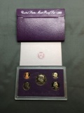 1989 United States Mint 5 Coin Proof Set in Case