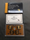 2011 United States Mint Presidential Dollar Coin Proof Set