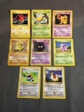 9 Card Lot of Vintage Base Set SHADOWLESS Pokemon from Childhood Collection