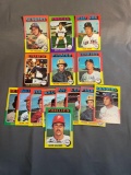 15 Card Lot of 1975 TOPPS MINIS Baseball Trading Cards from Awesome Collection