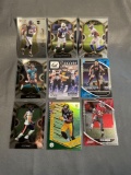 9 Card Lot of FOOTBALL ROOKIE Sports Cards from Mostly Newer Sets - Future Stars and More!