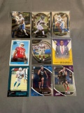 9 Card Lot of FOOTBALL ROOKIE Sports Cards from Mostly Newer Sets - Future Stars and More!