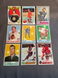 9 Card Lot of Vintage Hockey Trading Cards from Awesome Collection