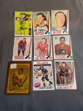 9 Card Lot of Vintage Hockey Trading Cards from Awesome Collection