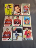 9 Card Lot of Vintage Hockey Trading Cards from Awesome Collection