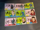 9 Card Lot of 1960's Vintage Hockey Trading Cards from Awesome Collection