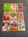 9 Card Lot of Vintage 1960's and 1970's Football Trading Cards from Awesome Collection