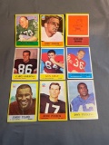 9 Card Lot of Vintage 1960's and 1970's Football Trading Cards from Awesome Collection