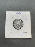1944 Mercury Dime - 90% Silver Coin from Estate