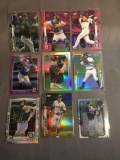 9 Card Lot of PRIZMS and REFRACTORS with Rookies & Stars from Epic Collection