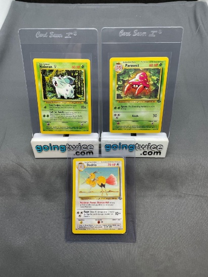 3 Count Lot of 1999 Pokemon JUNGLE Unlimited Cards from a BOOSTER BOX Break - PACK FRESH!