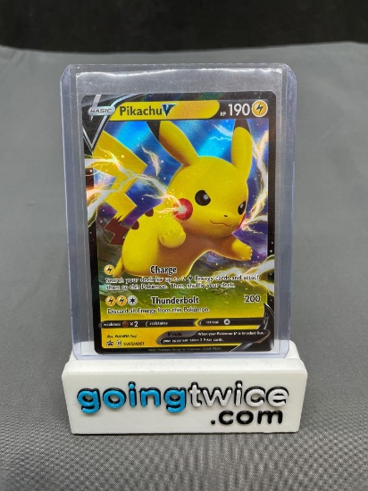 2020 Pokemon Black Star Promo #SWSH061 PIKACHU V Holofoil Trading Card from Nice Collection