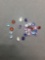 Lot of Multi-Colored Round Faceted Various Size Loose CZ Gemstones