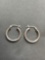 High Polished 18mm Diameter 3mm Wide Pair of Sterling Silver Hoop Earrings