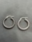 High Polished Milgrain Detailed 25mm Diameter 4mm Wide Pair of Sterling Silver Hoop Earrings