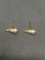 Graduating Round White Pearl & Round CZ Four Tier Pair of Gold-Tone Sterling Silver Journey Earrings