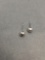 Round 3.5mm High Polished Bead Ball Pair of Sterling Silver Earrings