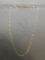 Singapore Curb Link 4.0mm Wide 30in Long Gold-Tone Sterling Silver Necklace