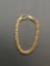 Itaor Designer Byzantine Link 6.0mm Wide 8in Long Gold-Tone Sterling Silver Italian Made Bracelet