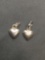 Lot of Two High Polished 8x8mm Puffy Heart Sterling Silver Pendants